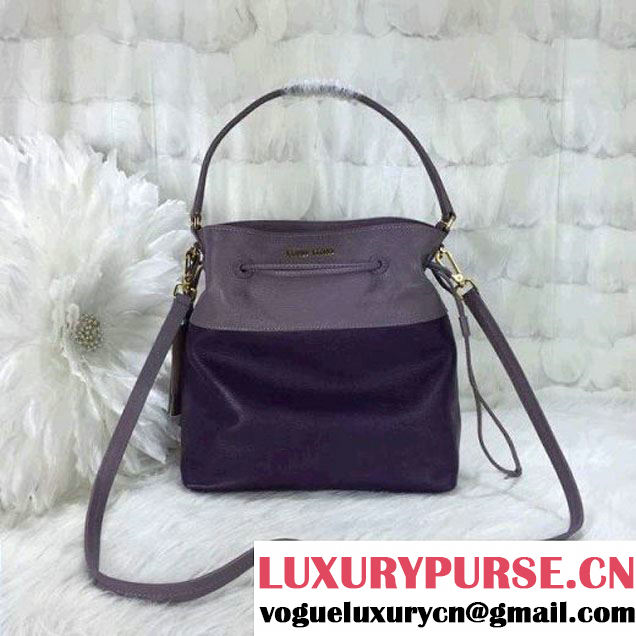 Miu Miu Hobo Bucket Bag In light Purple and Dark Purple 2015 (1A145-2803 )