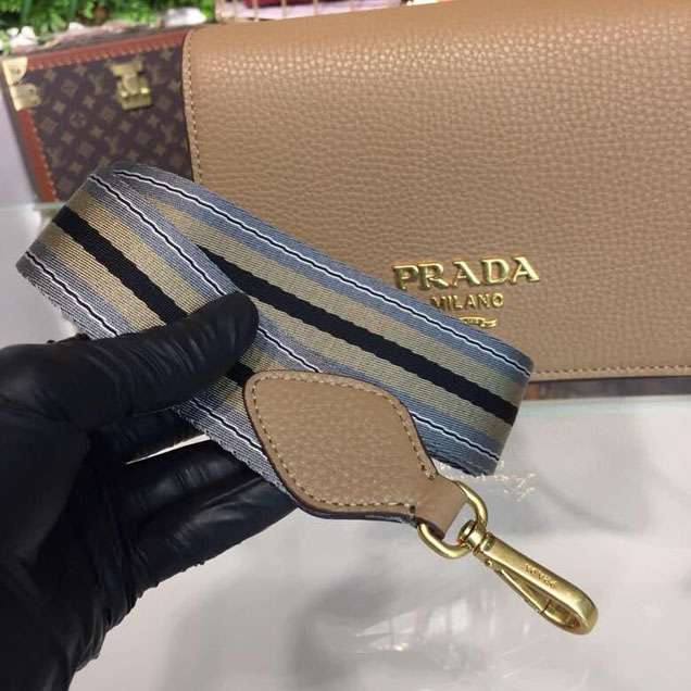 Prada Daino Shoulder Bag 20cm 1BD102 Calfskin Leather Spring Summer 2018 Collection Beige