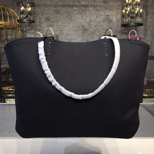 Prada Canvas Dinosaur Tote Bag 42cm 1BG220 Canvas Spring Summer 2018 Collection Black