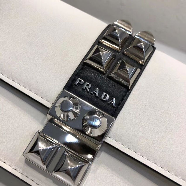 Prada Elektra Leather Mini Bag 1ZH061 white
