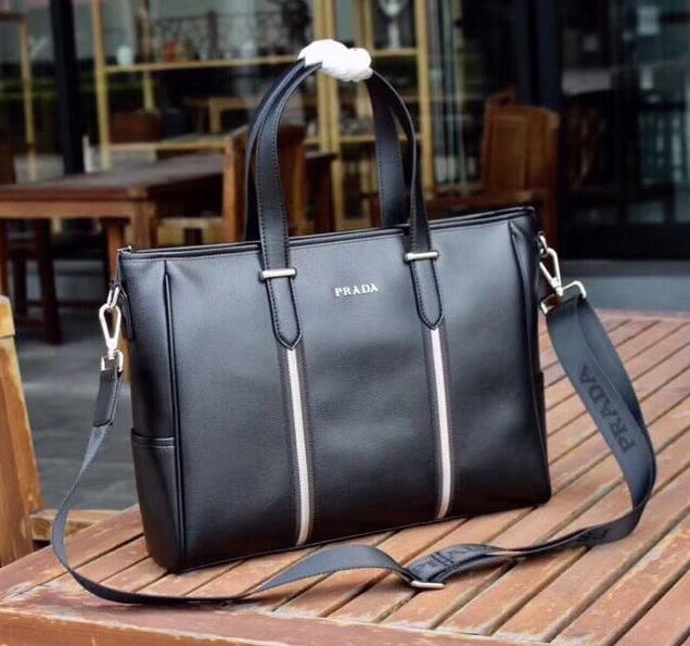 Prada Saffiano Leather Tote Bags PD0123 Black