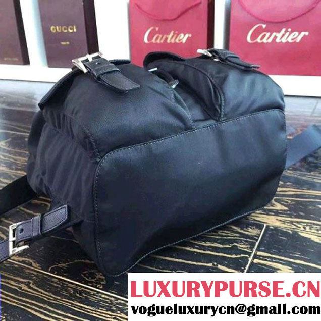 Prada 1BZ677 Fabric Backpack Black 2015 (2A016-090119 )
