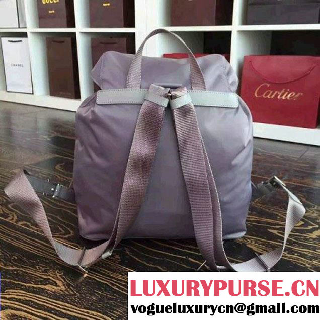 Prada 1BZ811 Fabric Backpack Grey 2015 (2A016-090123 )