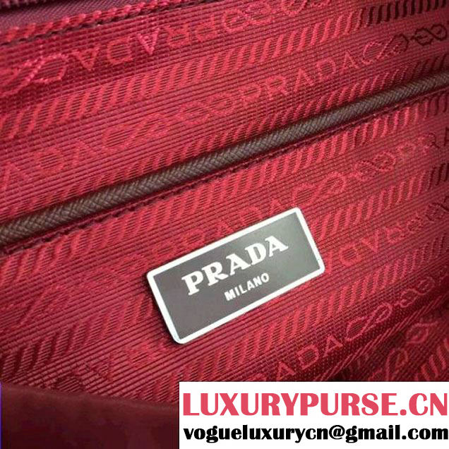 Prada 1BZ811 Fabric Backpack Burgundy 2015 (2A016-090126 )