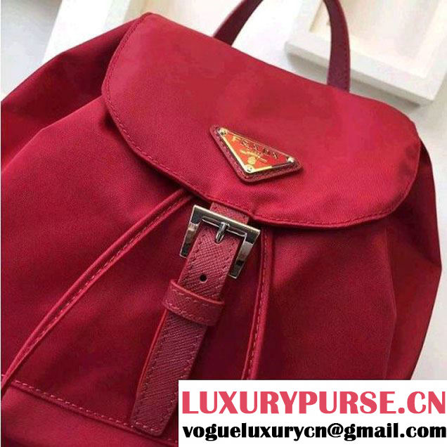 Prada Fabric Backpack 1BZ0032 Red (2A016-6051611 )