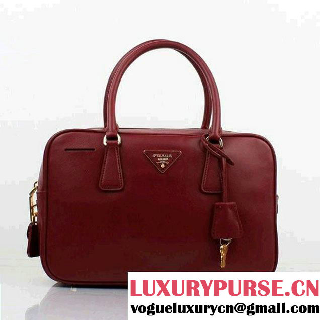 Prada BL095F NZV F0403 Top Handle Bag Burgundy  