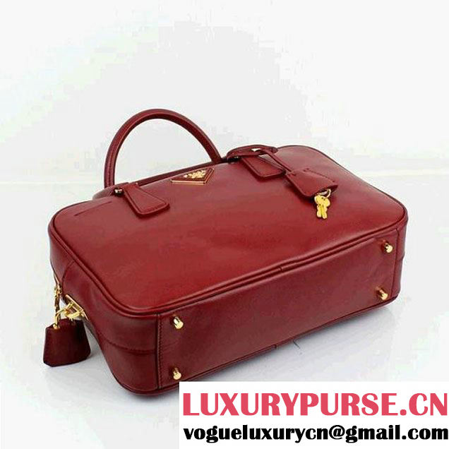 Prada BL095F NZV F0403 Top Handle Bag Burgundy  