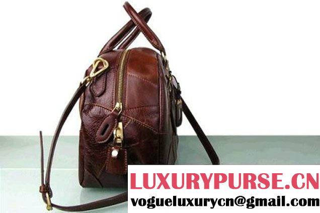 Prada Bowling Bag Bright Leather BL0393 Brown  