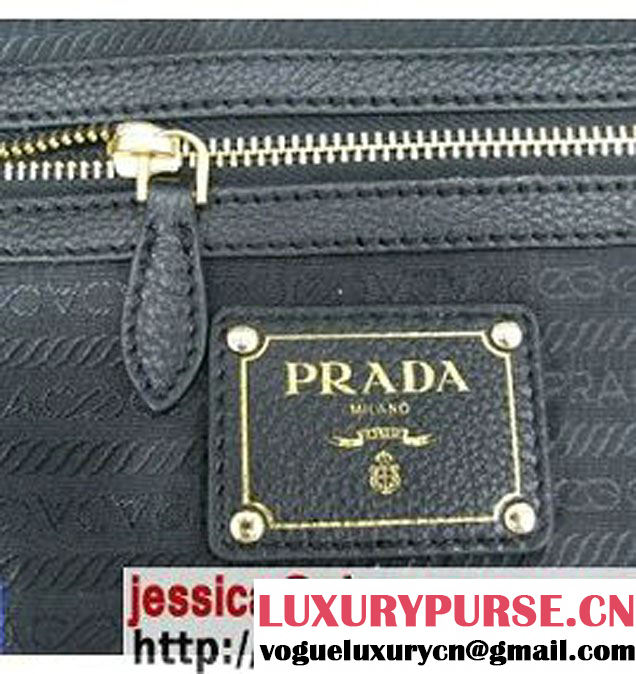 Prada Calfskin Hobo Shoulder Bag Red BR4567 Black  - $189.00
