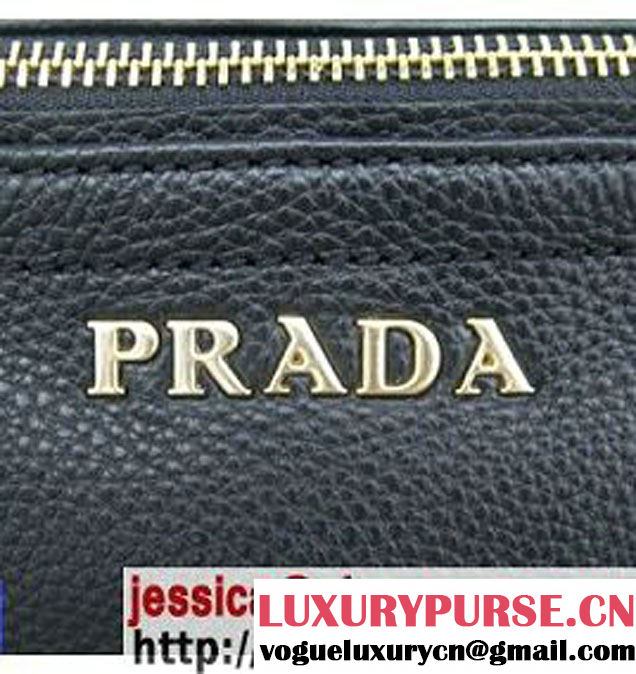 Prada Calfskin Hobo Shoulder Bag Red BR4567 Black  - $189.00