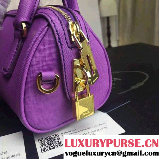 Prada Saffiano Leather Mini-bag Lavender (1A025-042810 )