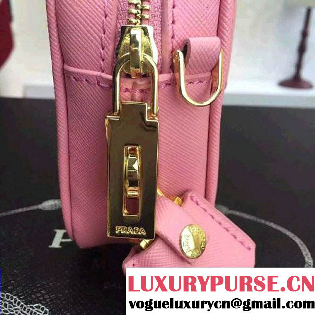 Prada Saffiano Leather Top-handle Mini Bag Pink (1A025-042811 )