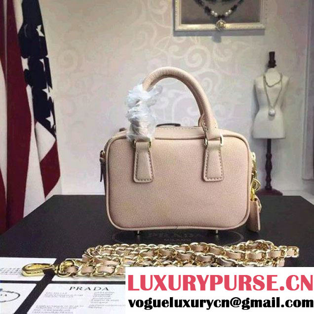 Prada Saffiano Leather Top-handle Mini Bag Nude (1A025-042818 )