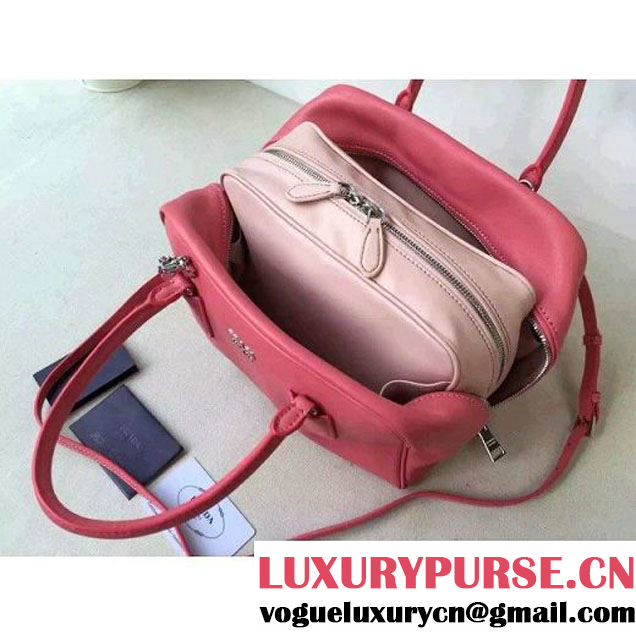 Prada 1BB010 Medium Inside Top Handle Bag Rosy+Peach Fall 2015 (2A016-090105 )