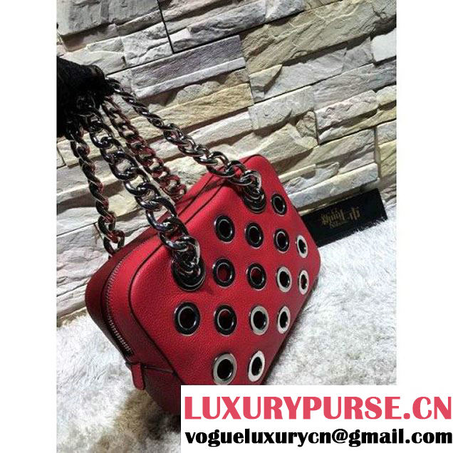 Prada 1BB017 Top Handle Bag Red 2016 (2A193-6011504 )