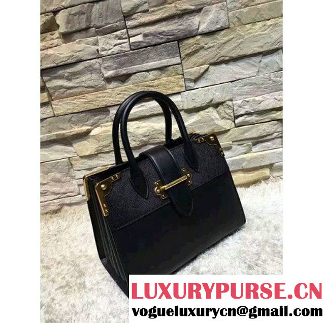 Prada Black Buckled Top Handle Tote Bag Black - Fall 2016 (OZZ-6080803 )