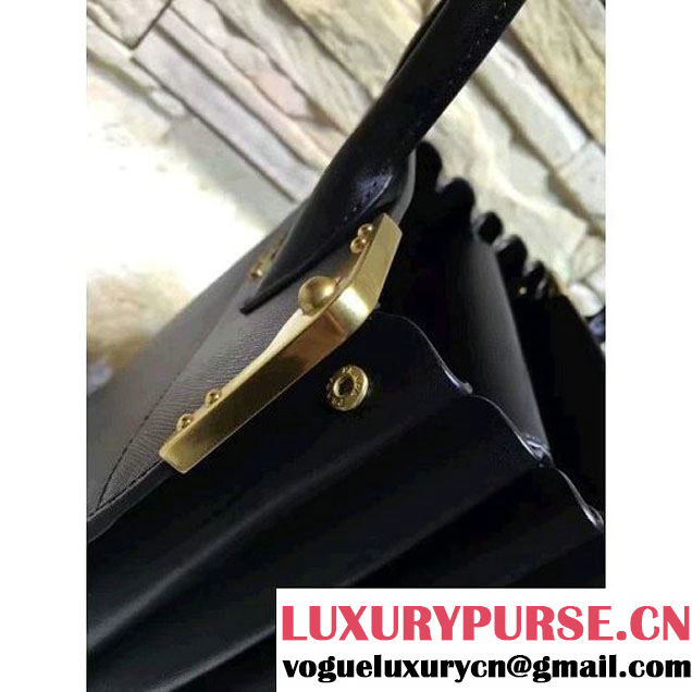 Prada Black Buckled Top Handle Tote Bag Black - Fall 2016 (OZZ-6080803 )