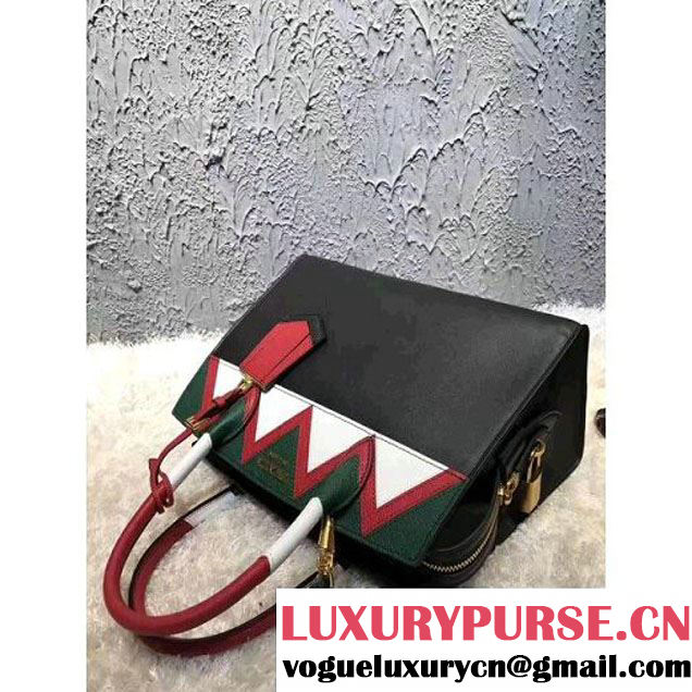 Prada Esplanade Saffiano and Calf Leather Bag With Embellishments 1BA046 Black/Red 2017 (OZZ-7040604 )