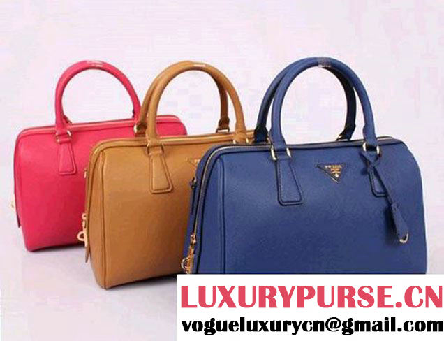 PRADA Saffiano Leather Two Handle Bag PR0823 Apricot  