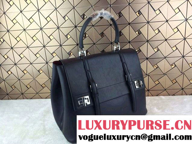 Prada Saffiano Cuir Leather Briefcase Flap Bag BN2789 Black Fall 2014