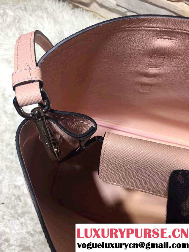 Prada Saffiano Cuir Leather Tote Small Bag BN2838 Pink 2015