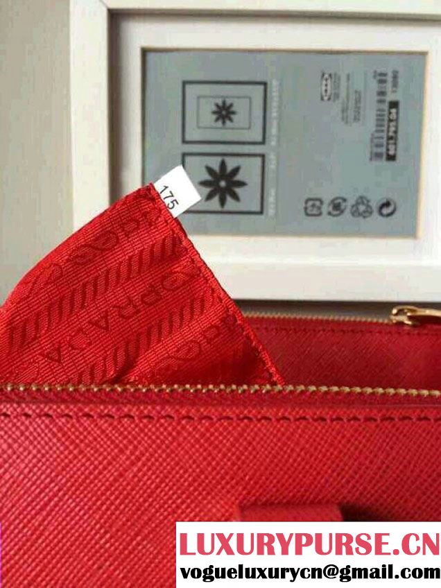 Prada Saffiano Cuir Leather Tote Bag BN2361/BN1801/BN2274 Red