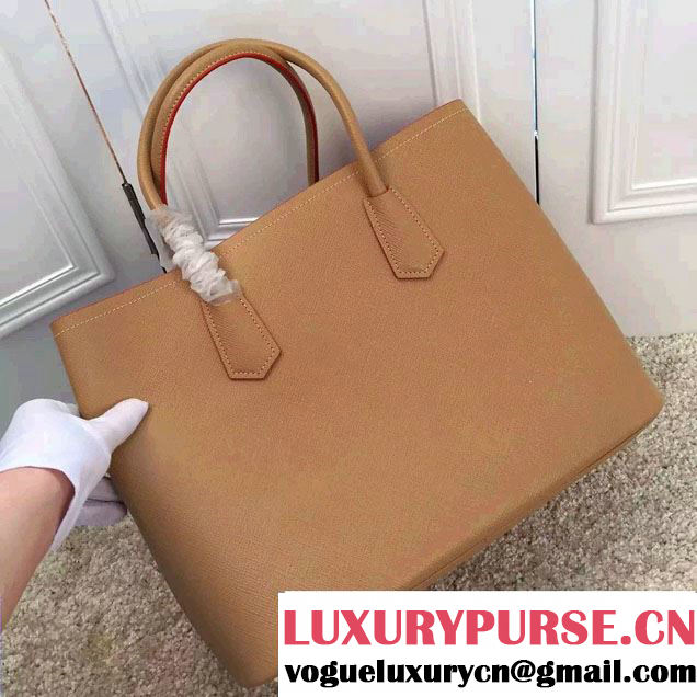 PRADA SAFFIANO CUIR DOUBLE BAG IN APRICOT BN2756