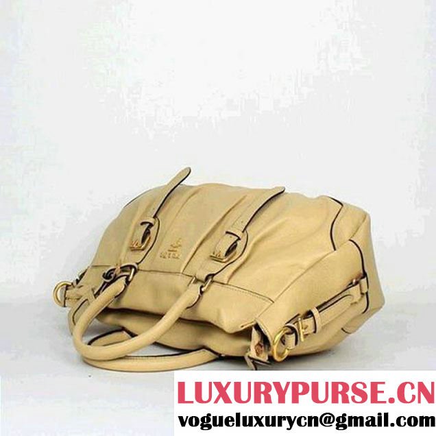 Prada Calfskin Top Handle Bag PR8803 Apricot  