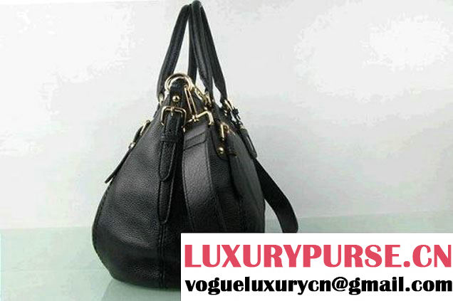 Prada BR4579 Grained Calf Leather Tote Bag Black  