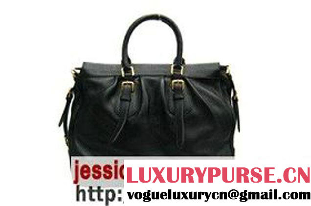 Prada BN1230 Leather Tote Bags Black   