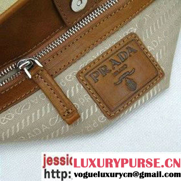 Prada BR3412 Leather Tote Bag Light Coffee   