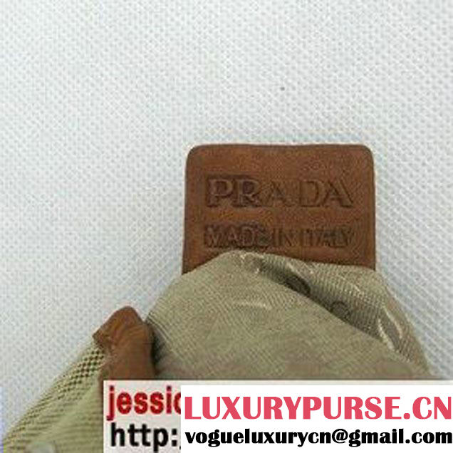 Prada BR3412 Leather Tote Bag Light Coffee   