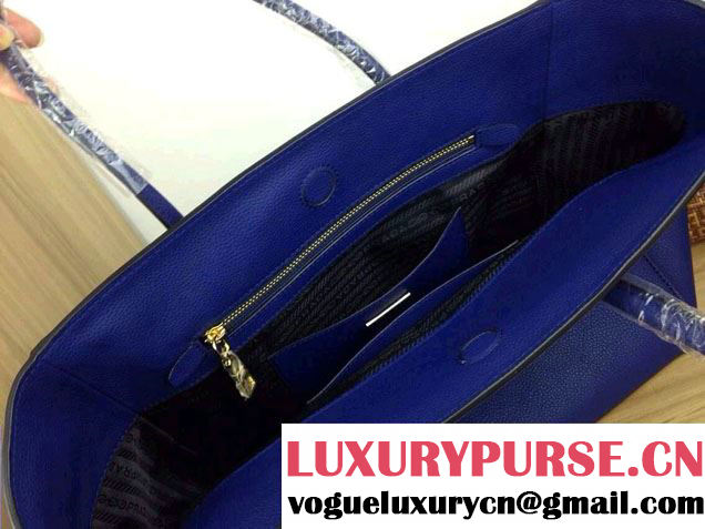 Prada Calf Leather Tote Bag BN2829 Indigo