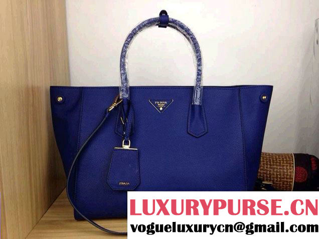 Prada Calf Leather Tote Bag BN2829 Indigo