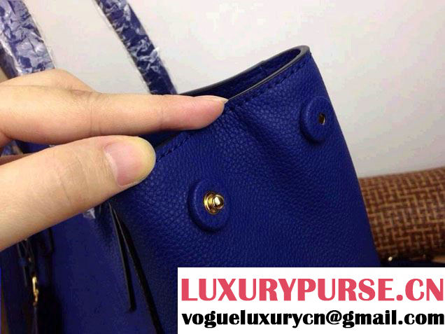 Prada Calf Leather Tote Bag BN2829 Indigo