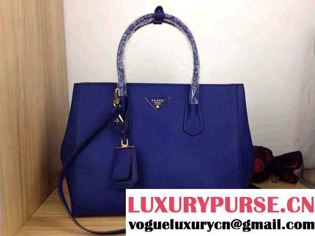 Prada Calf Leather Tote Bag BN2829 Indigo