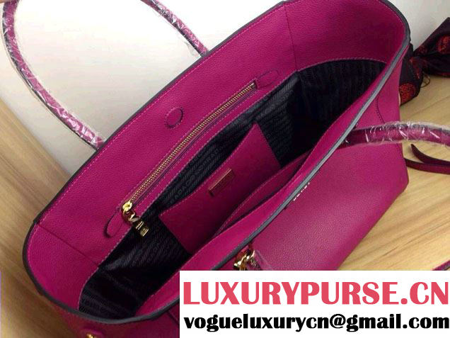 Prada Calf Leather Tote Bag BN2829 Fushia