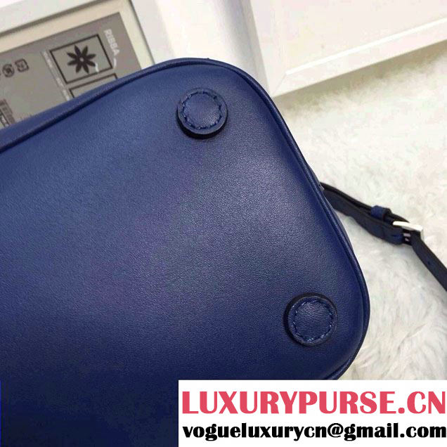 Prada Hand-stitched City Calf Leather Tote Bag BN2863 Cornflower Blue 2015