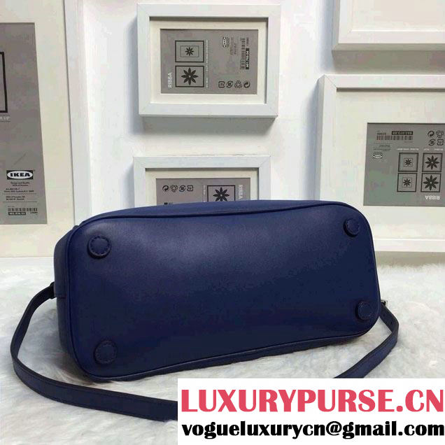 Prada Hand-stitched City Calf Leather Tote Bag BN2863 Cornflower Blue 2015