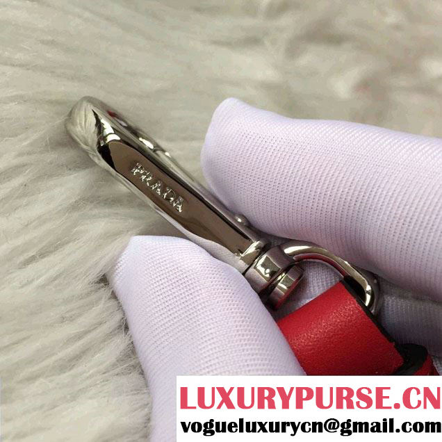 Prada Hand-stitched City Calf Leather Tote Bag BN2274 Red 2015