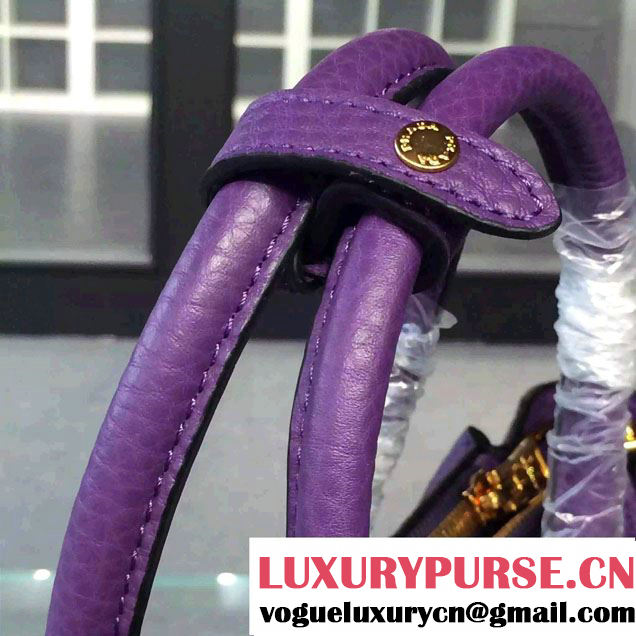 Prada Clemence Leather Tote Bag 2625 Purple 2015