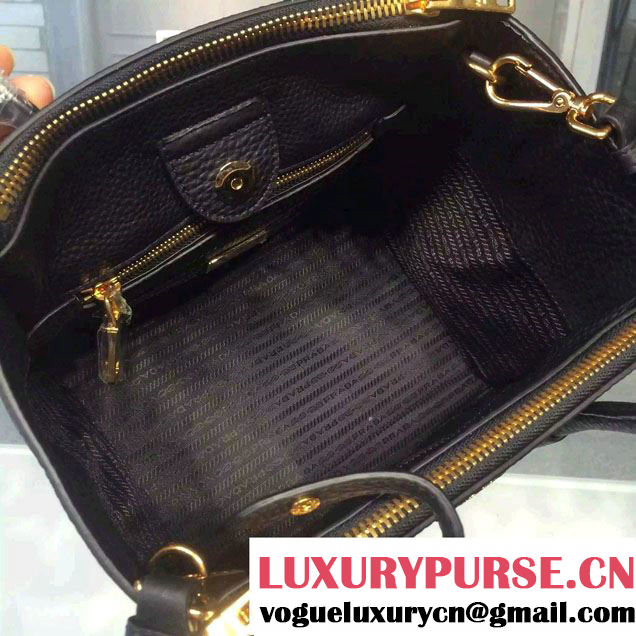 Prada Clemence Leather Tote Bag 2625 Black 2015