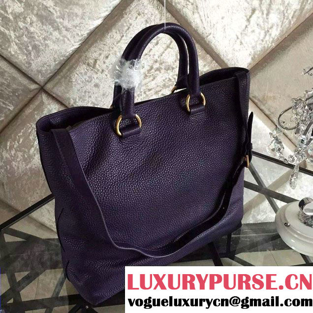 Prada BN1713 Vitello Daino Leather Tote Bag Purple 2015