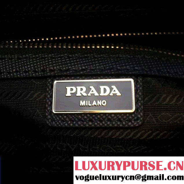 Prada Toro Leather Weekender Travel Luggage Bag 2VC372 Dark Blue 2016