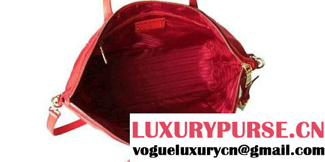 Prada Canvas Shoulder Bag BR4664 Dark Red  