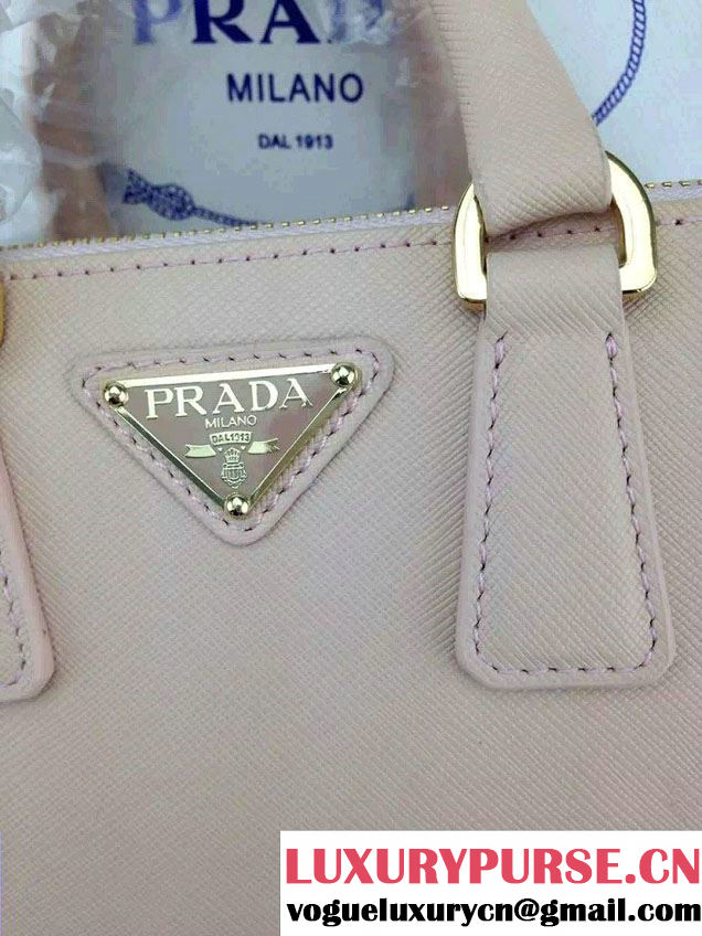 Prada Saffiano Mini Galleria Crossbody Bag Nude Pink