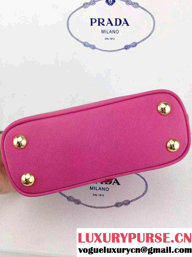 Prada Mini Saffiano Promenade Shoulder Bag Peach