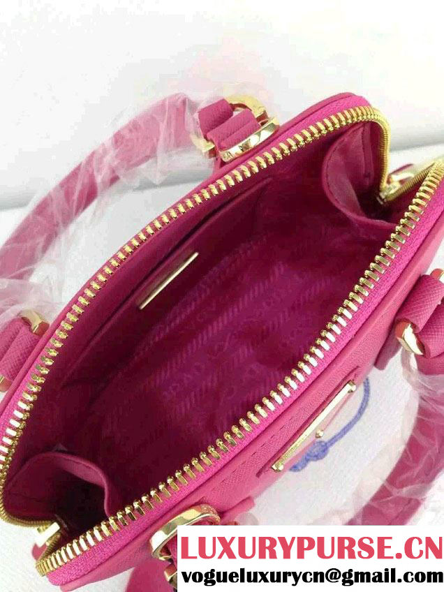 Prada Mini Saffiano Promenade Shoulder Bag Peach