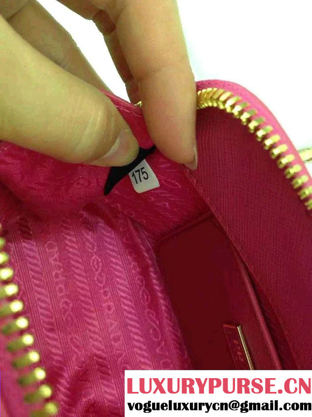 Prada Mini Saffiano Promenade Shoulder Bag Peach