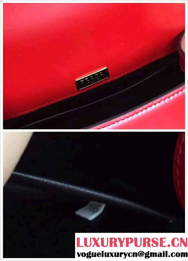 Prada Pionniere Calf Leather Shoulder Bag 1BD039 Red/Black 2016
